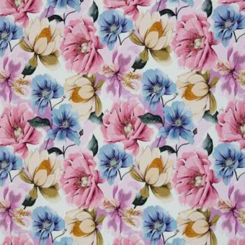 Baumwolljersey Blumen in Pastel by Swafing